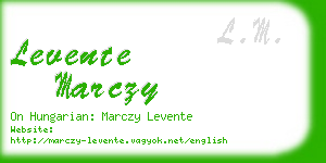 levente marczy business card